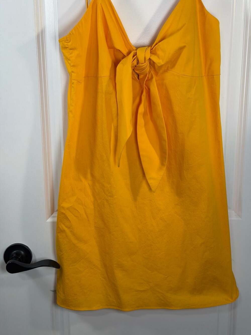 Simon Miller x Mango Bow Cotton Mini Dress Yellow Size 6 - Picture 4 of 10